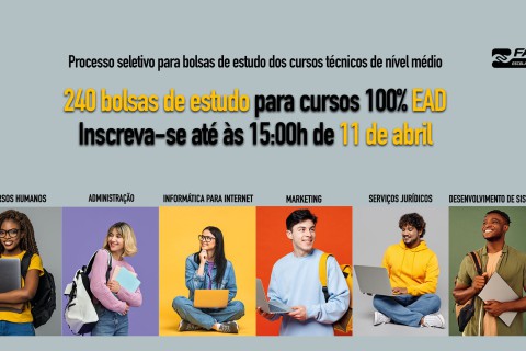 Inscrições para concorrer às bolsas integrais da Escola Técnica FAT terminam em abril